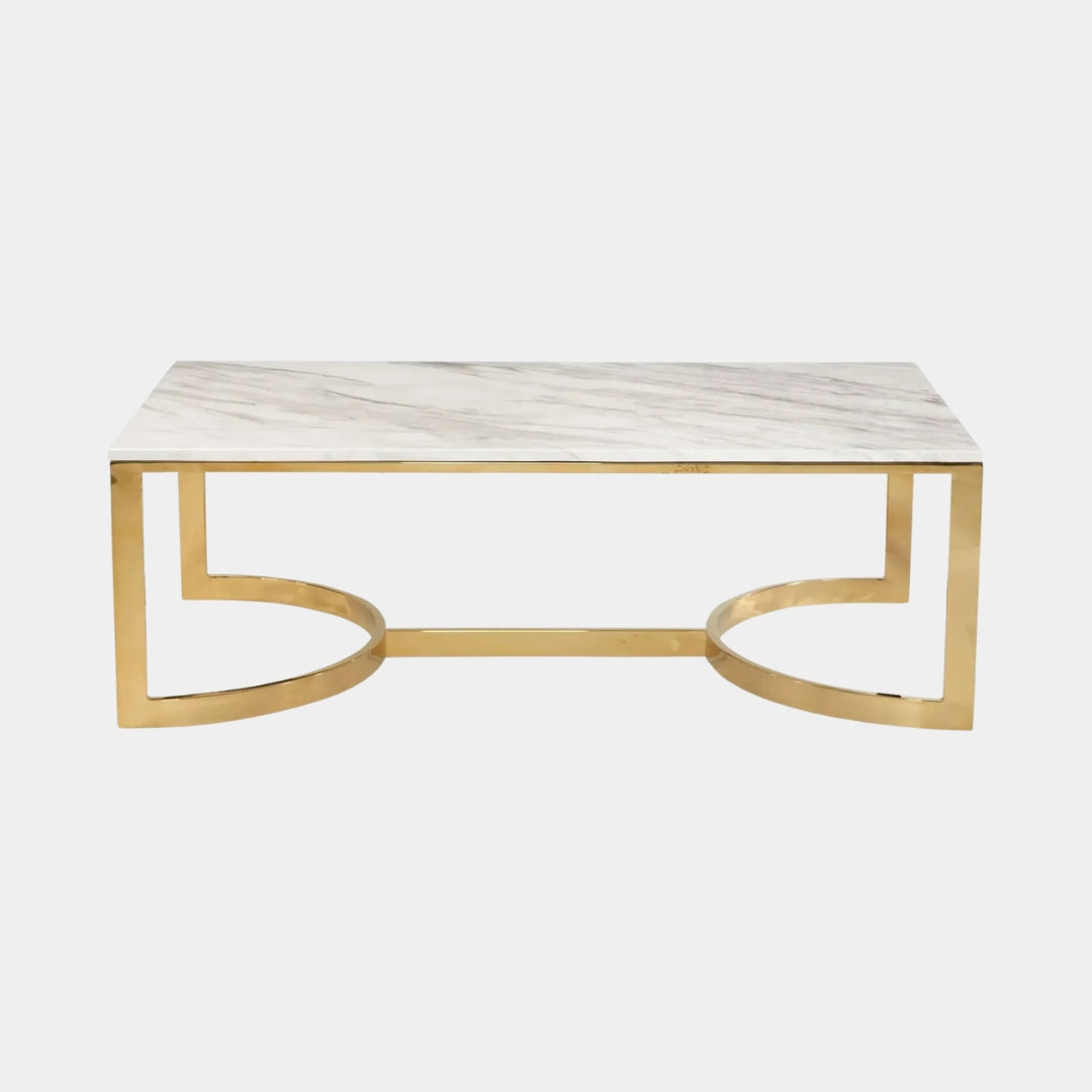 Modern Golden Loop Brass Coffee Table