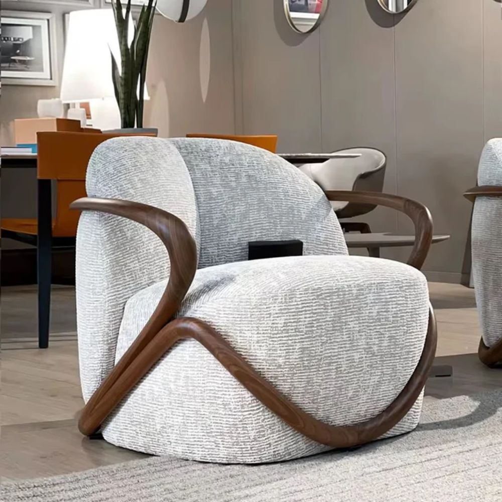 Modern Sculptural Accent Lounge Chair