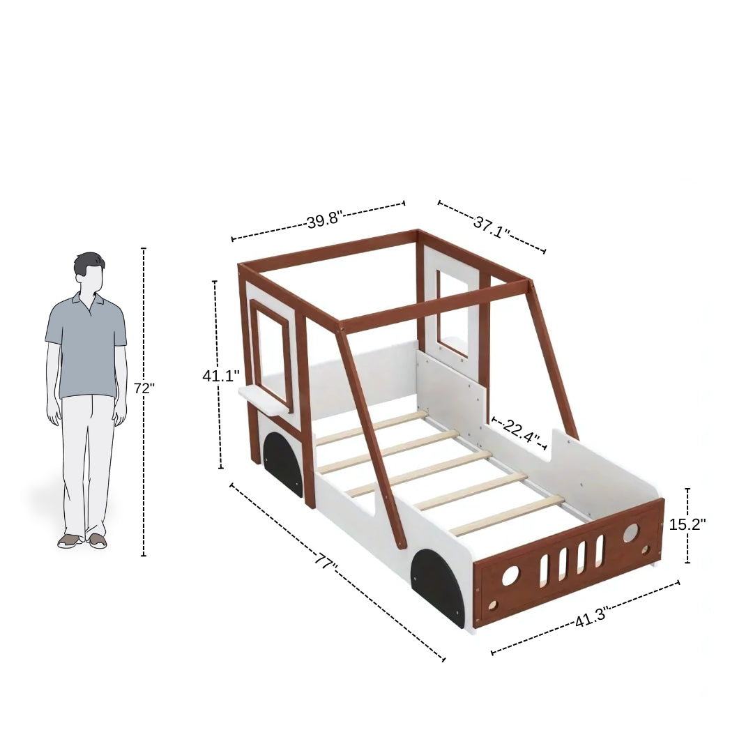 Kids Unique Car Bed with Wheels