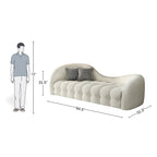 4 Seater Crescent Cloud Tufted Sofa