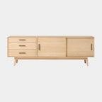 Natural Lightwood Minimalist TV Unit