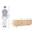 Natural Lightwood Minimalist TV Unit