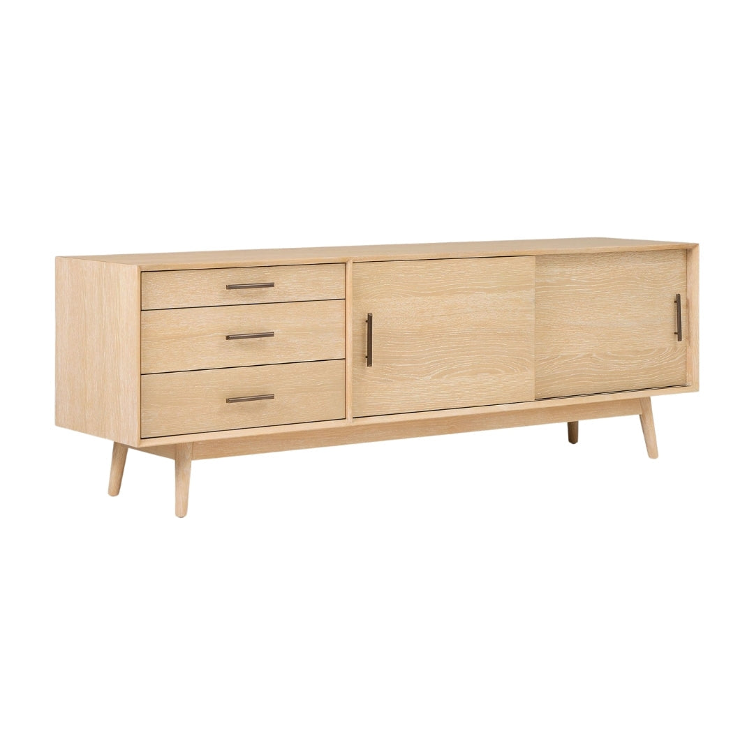 Natural Lightwood Minimalist TV Unit