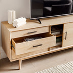 Natural Lightwood Minimalist TV Unit
