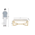 Modern Golden Loop Brass Coffee Table