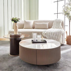 Luxe Dual-Tier Circular Coffee Table


