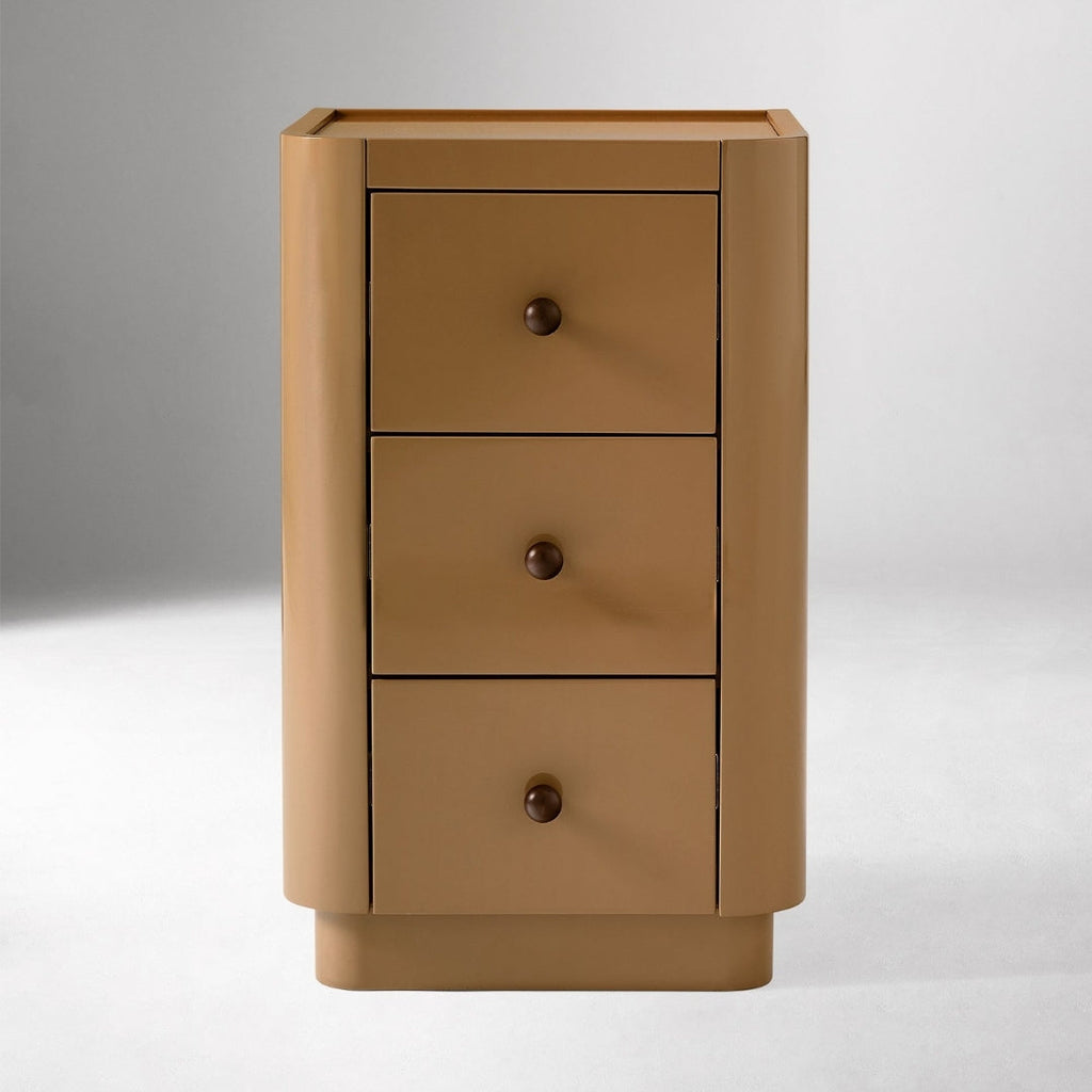 Minimalist Brown Rounded Edge Nightstand

