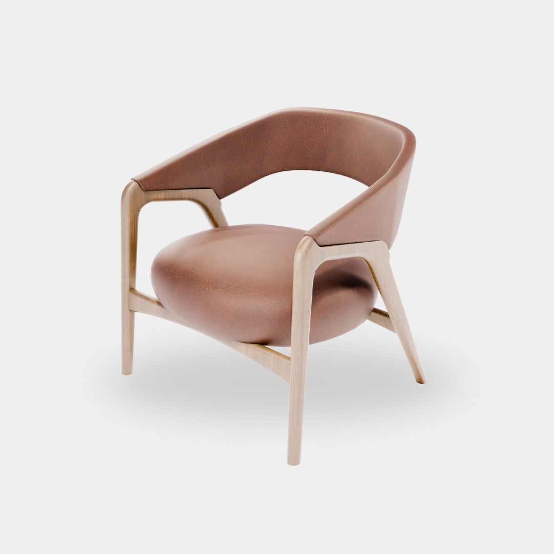 Vintage Comfort Wood-Framed Accent Chair