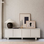 Stylish White Wooden TV Unit