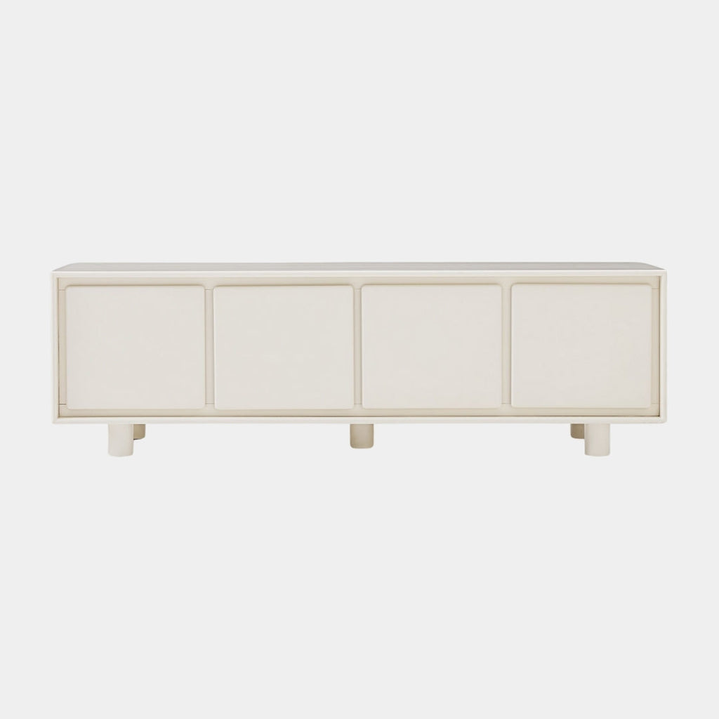 Stylish White Wooden TV Unit