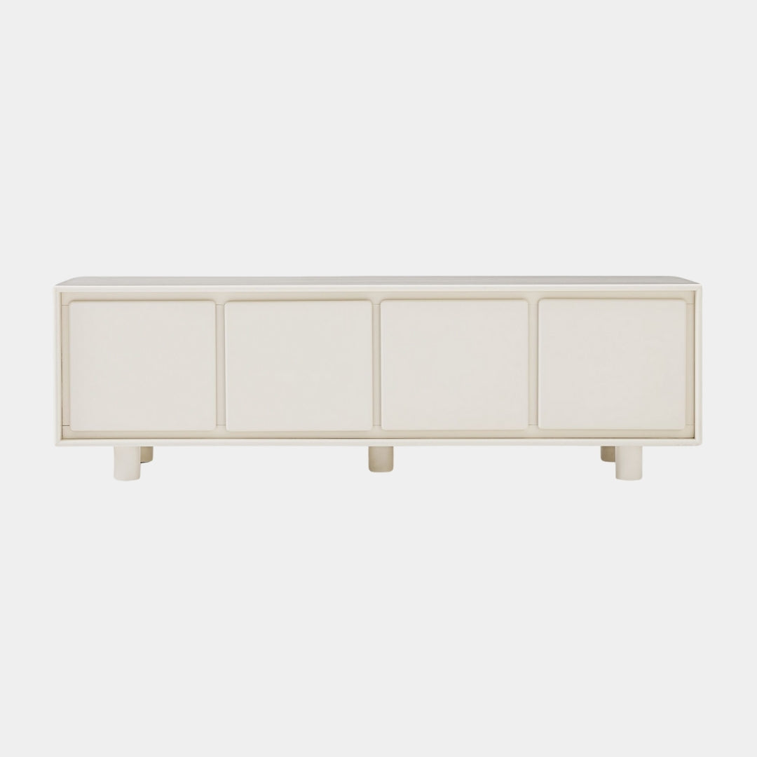 Stylish White Wooden TV Unit