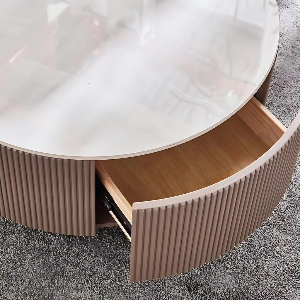 Luxe Dual-Tier Circular Coffee Table

