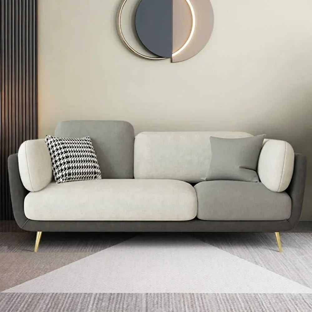 Modern Two-Tone Mid-Century 3 Seater Sofa