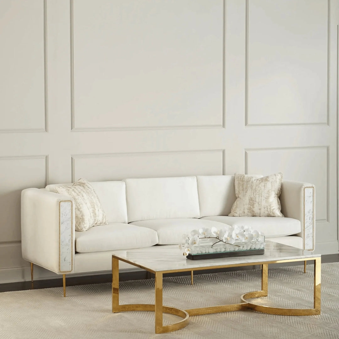 Modern Golden Loop Brass Coffee Table