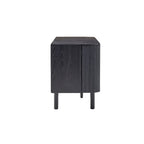 Elegant Black Slatted Media Unit