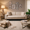 3 Seater Contemporary Linear Back Lounge Sofa