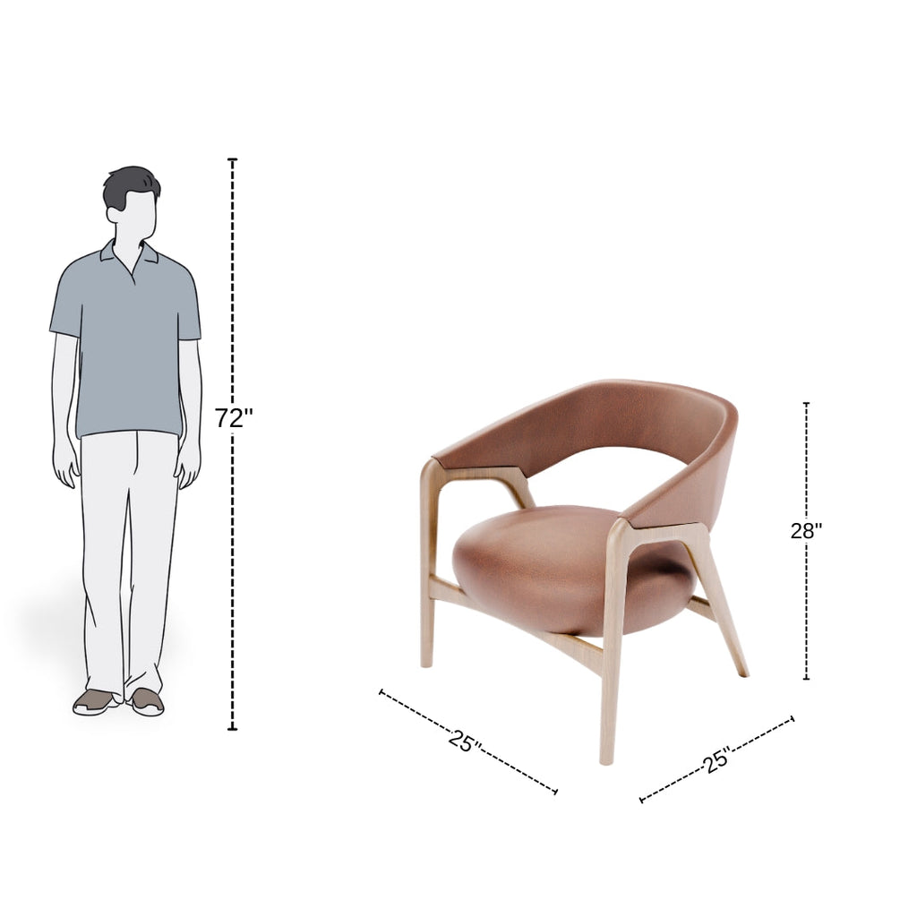 Vintage Comfort Wood-Framed Accent Chair