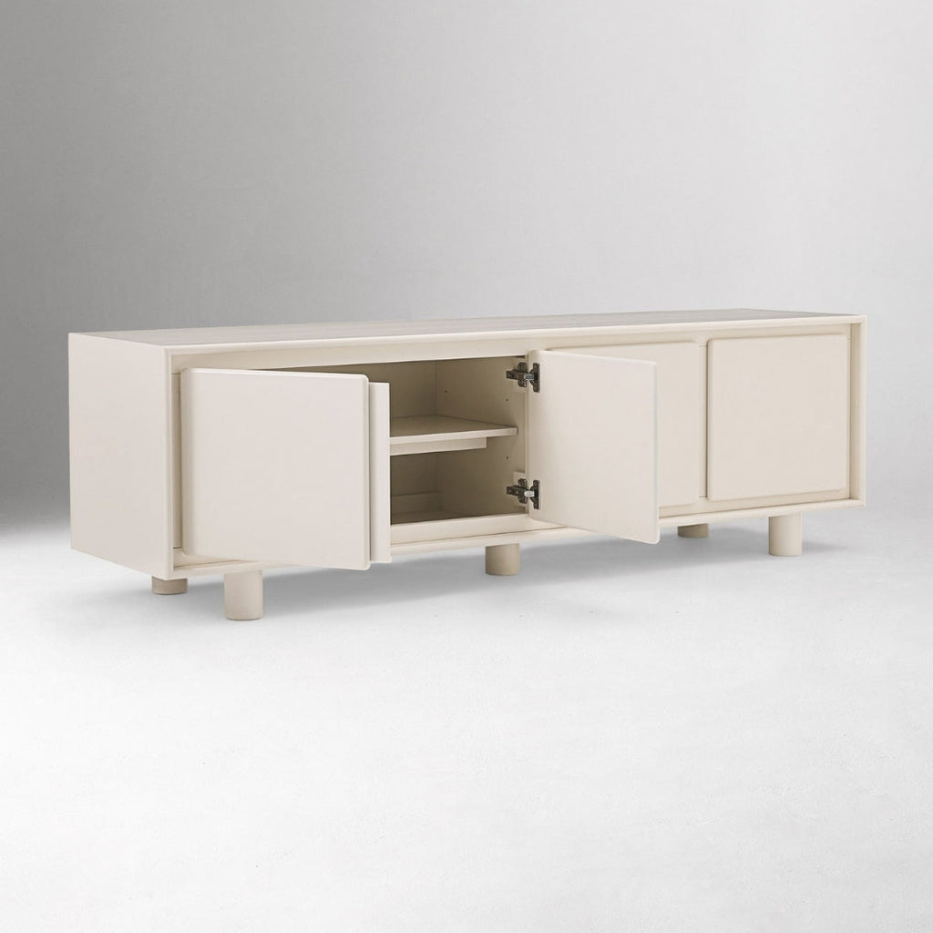 Stylish White Wooden TV Unit