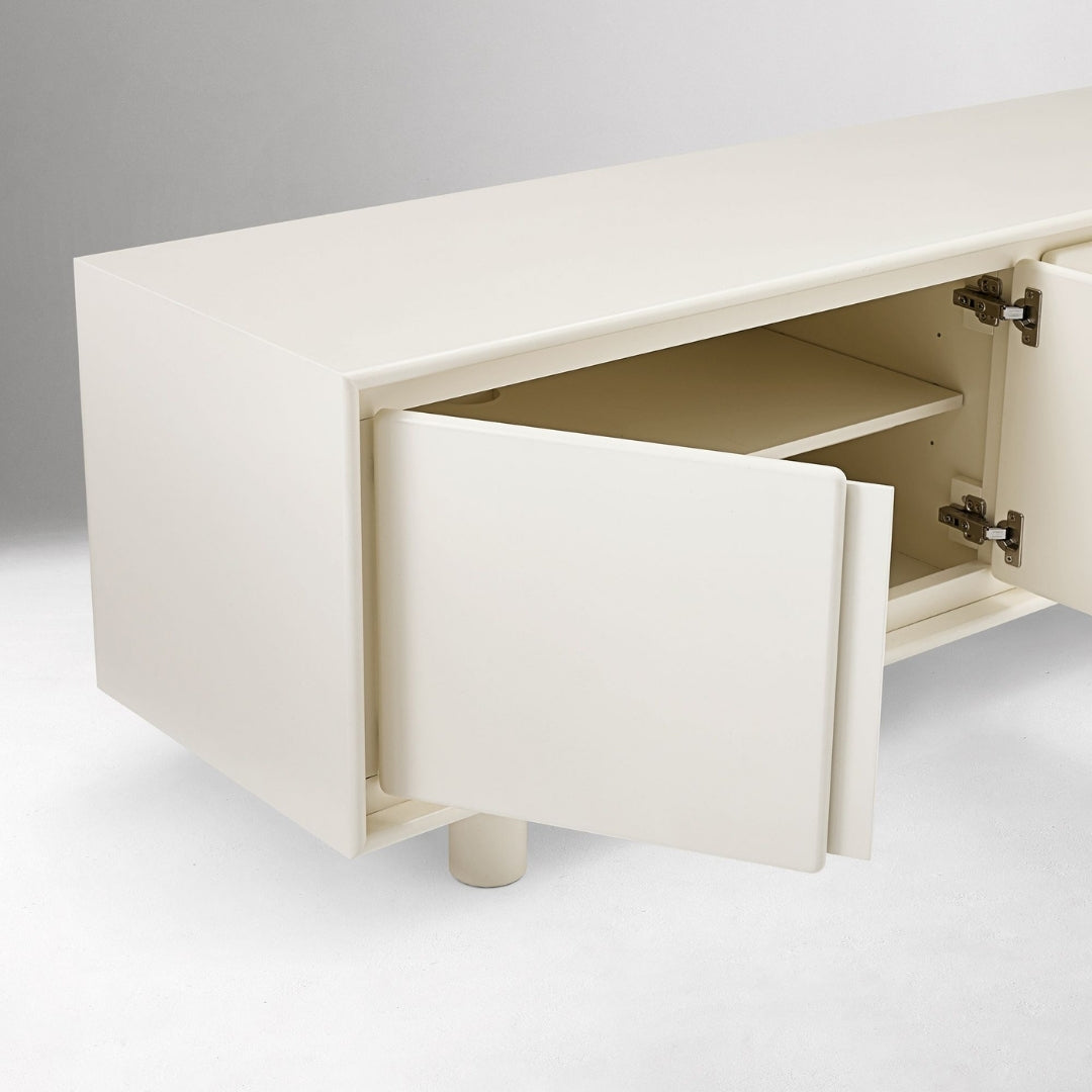 Stylish White Wooden TV Unit