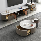 Luxe Dual-Tier Circular Coffee Table

