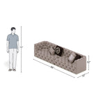 3 Seater Premium Grey Sofa With Leather Touch
