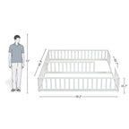 Twin Capacity White Baby Bed With Safety Rails