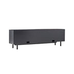 Elegant Black Slatted Media Unit