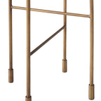 Minimal Ivory Marble & Brass Side Table