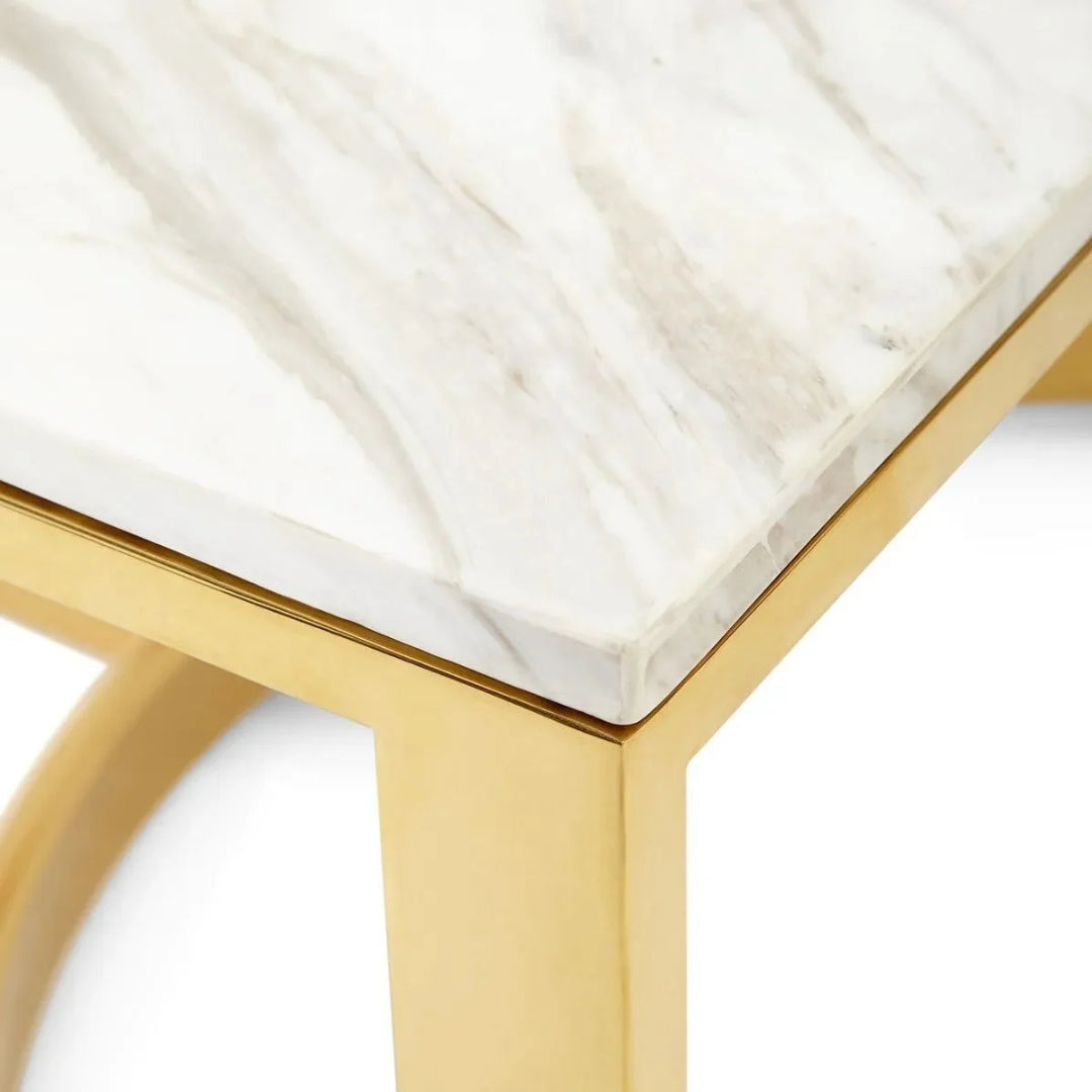 Modern Golden Loop Brass Coffee Table