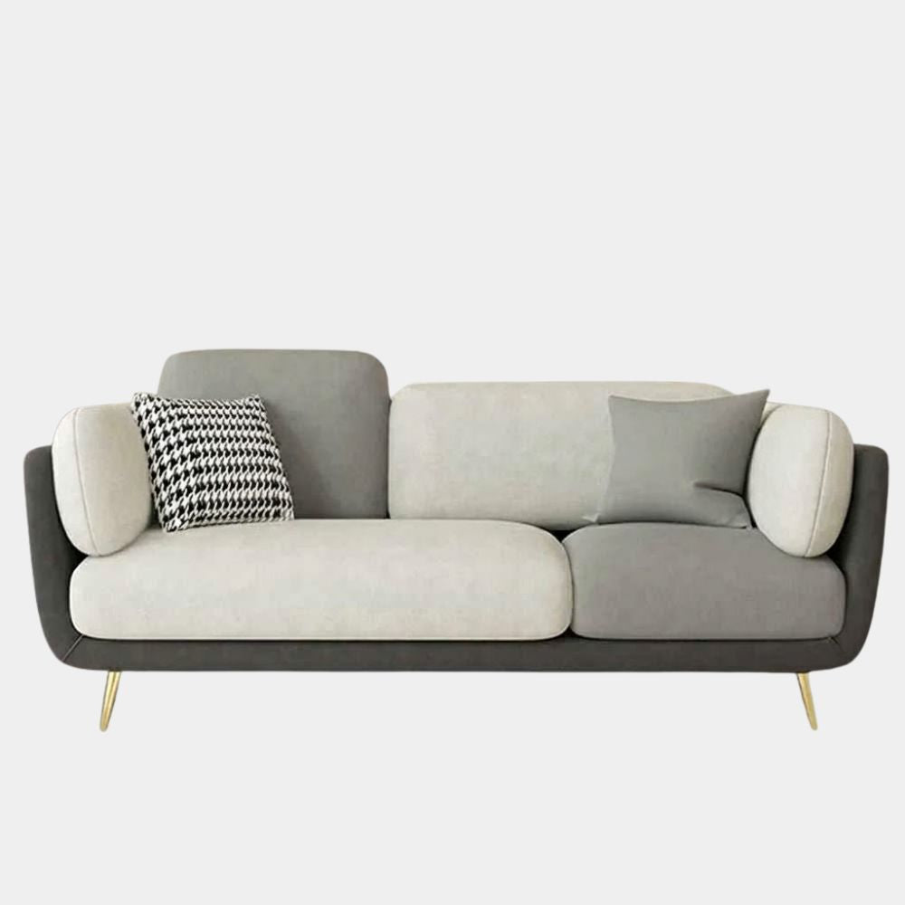 Modern Two-Tone Mid-Century 3 Seater Sofa 1