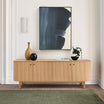 Contemporary Oak Slatted TV Unit