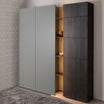 Contemporary Dual-Tone Wardrobe With Open Shelving