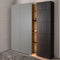 Contemporary Dual-Tone Wardrobe With Open Shelving
