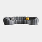4 Seater Luxe Bubble Tufted Upholstered Curved Sofa