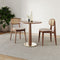 Golden Base Brown Wood Round Cafe Table
