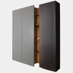 Contemporary Dual-Tone Wardrobe With Open Shelving