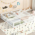 Twin Capacity White Baby Bed With Safety Rails