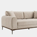 3 Seater Contemporary Linear Back Lounge Sofa