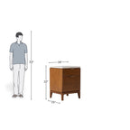 Elegant Two-Drawer Marble Top Nightstand