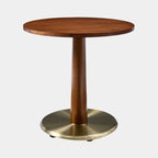Golden Base Brown Wood Cafe Table