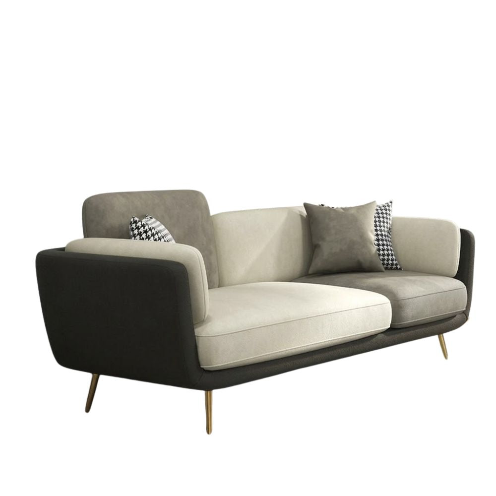Modern Two-Tone Mid-Century 3 Seater Sofa 3