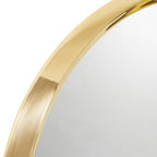 Minimal Luxe Round Mirror with Gold Border