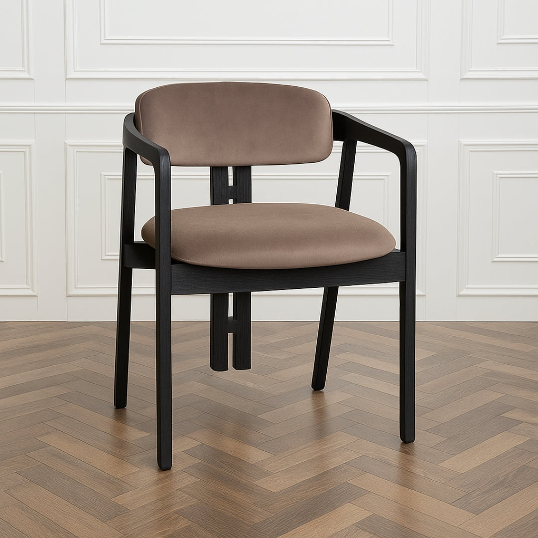 Modern Dining Chair with Cushioned Seat and Backrest

