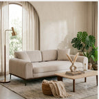 3 Seater Contemporary Linear Back Lounge Sofa