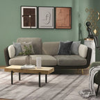 Modern Two-Tone Mid-Century 3 Seater Sofa 4