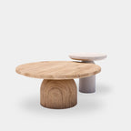 Elemental Duo Artistic Circular Coffee Table