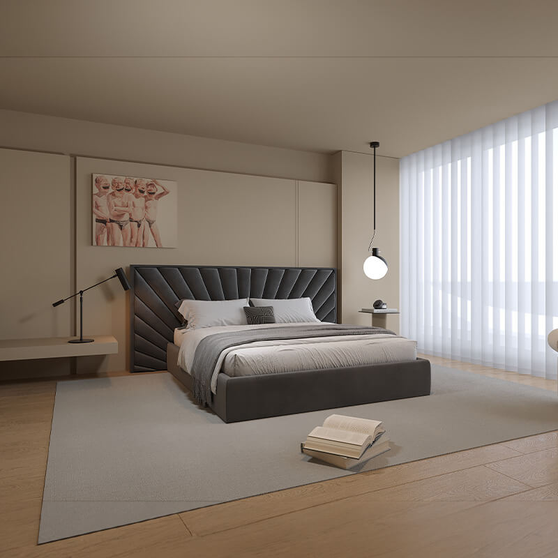 Upholstered king size bed online