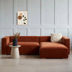 4 Seater Contemporary L-Shaped Lounge Sofa