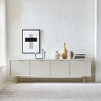 Modern Minimalist Striped Panel TV Unit