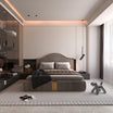 King-Size Bed With Hydraulic Storage & Round Velvet Upholstery